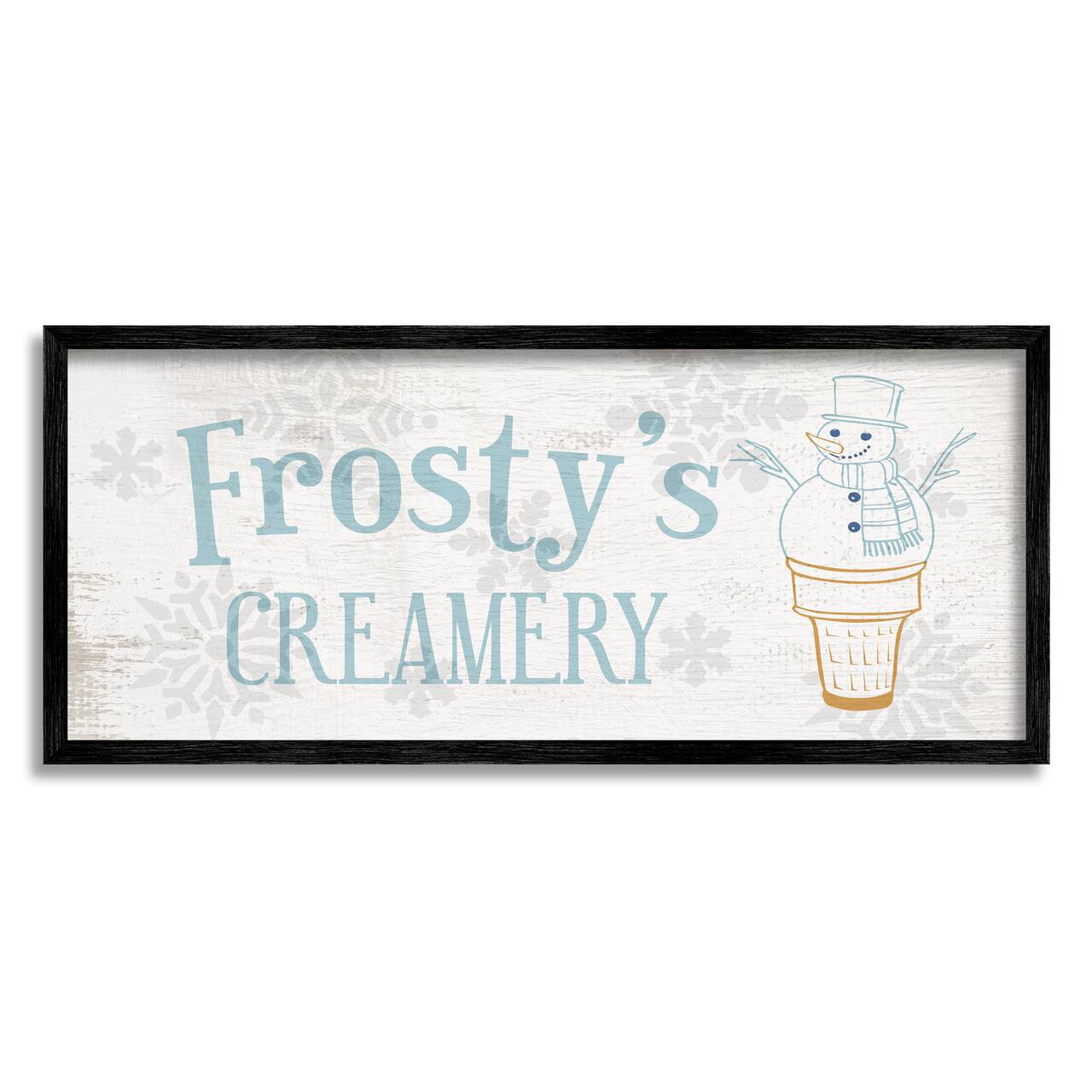 Stupell Industries Frosty's Creamery Winter Ice Cream Framed Giclee Art